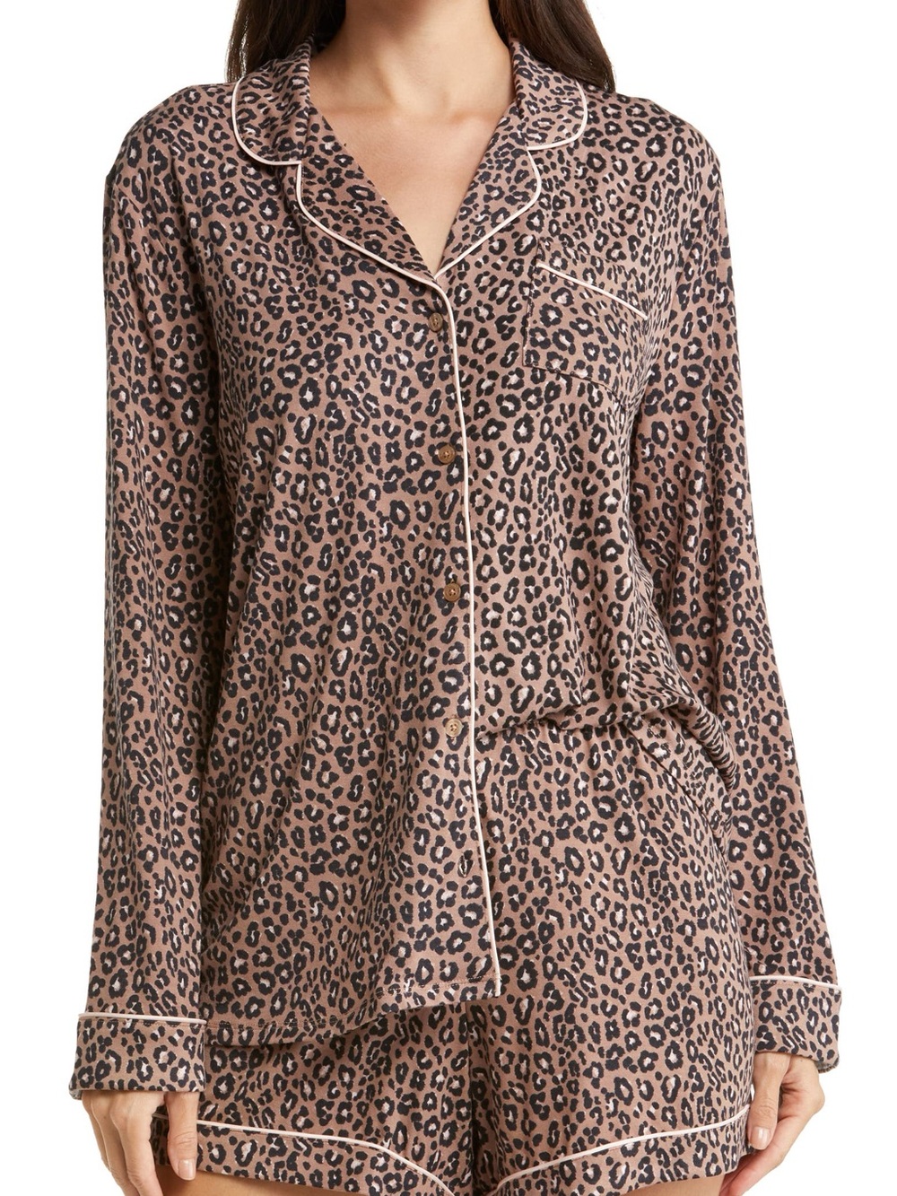 Leopard Print Long Sleeve Pajama Top - NWOT Nordstrom / Refinery